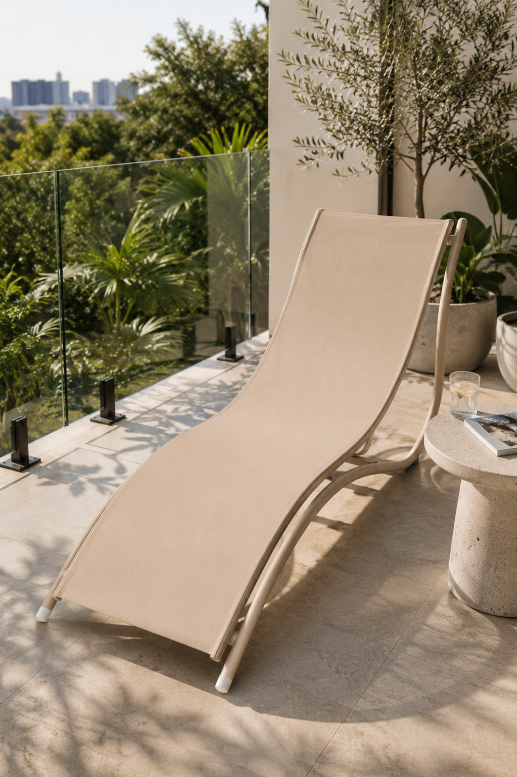 Wave Outdoor Sun Lounger